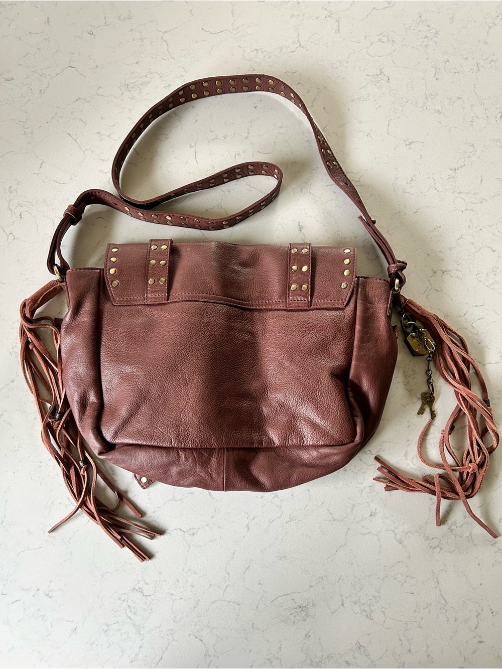 WE THE FREE Studded Messenger Bag Tote in Cinnamon - Picture 7 of 16